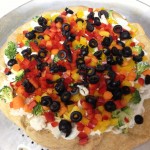 Veggie Hummus Pizza